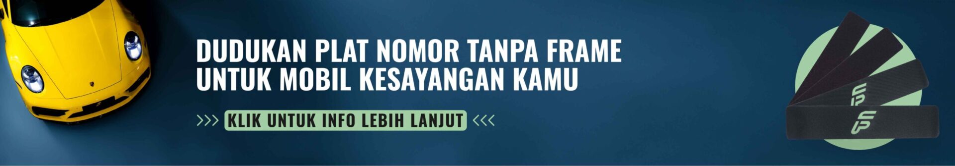 Dudukan Plat Nomor Tanpa Frame